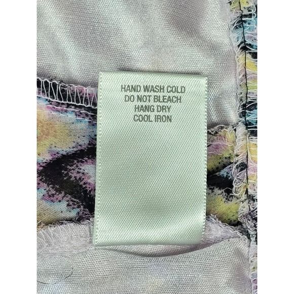 Dressbarn Chevron Print Flutter Sleeve Top W/Cochet Neckline Women's Size 18/20 - Picture 5 of 7